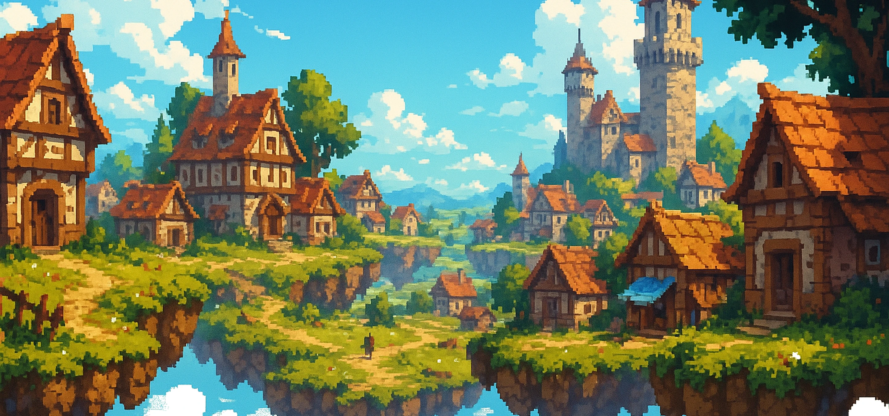 Pixel World Background